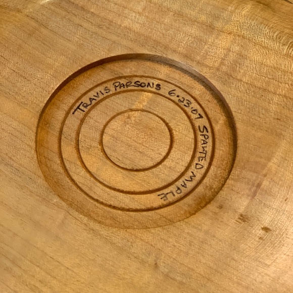 Beautiful Spalted Maple Carved Bowl. New! - Picture 11 of 14